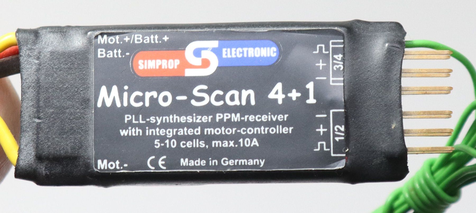 Simprop Modellismo RC: Simprop Micro-Scan 4+1 40MHz Synthesizer Empfänger 10A ESC – Usato da Frick venduto da volvo850driver 1