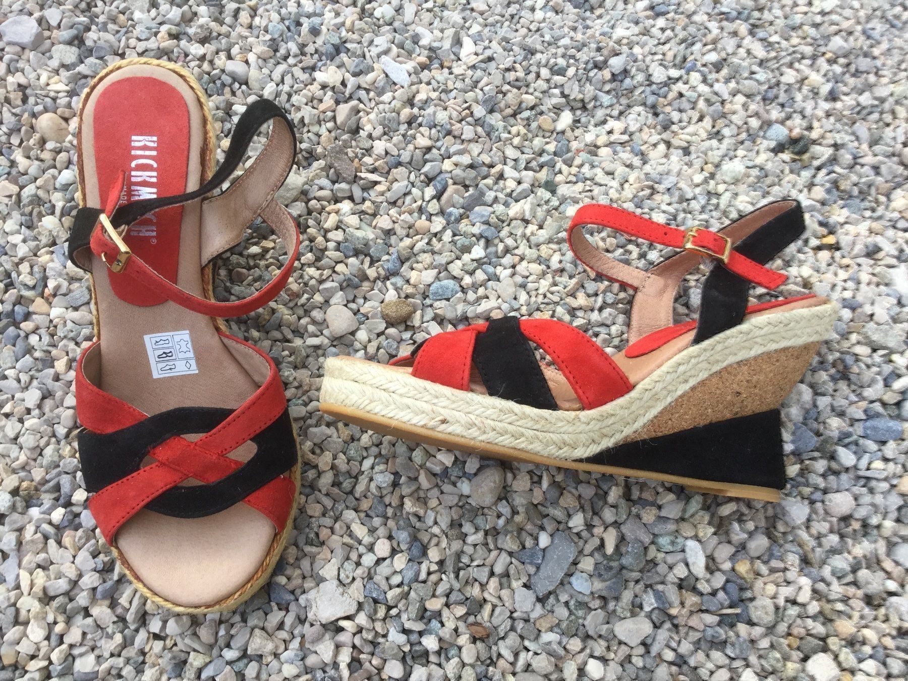 Scarpe da donna: Sandalettes rouge/noir en daim KICKMICH – Nuovo e nell'imballaggio originale da Agiez venduto da chouchanelle 5