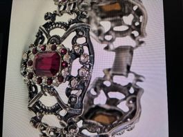bracelet manchette métal argenté-style napoleon  3-
