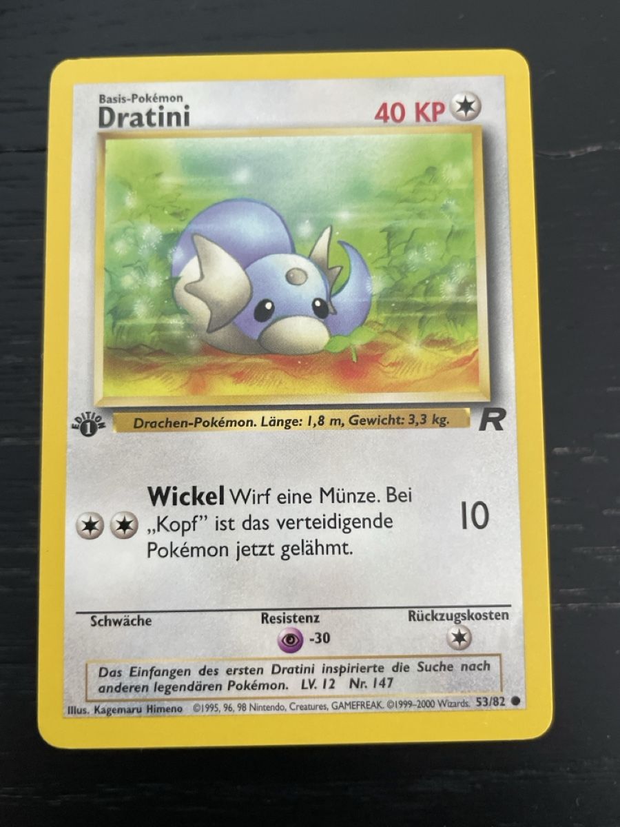 Pokémon Sammelbilder & Trading cards: Pokemon Dratini team rocket 53/82 1 edition – Gebraucht aus Hugelshofen von Suimosa