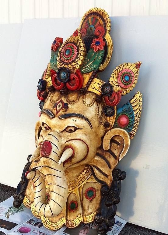 Skulpturen & Statuen: Maschera in legno di SRI GANESH – Neu (gemäss Beschreibung) aus Caslano von bri_5jft 1