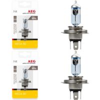 2x Ampoules AEG H4 MEGA 80 PLUS 12V 60/55W - Tous véhicules