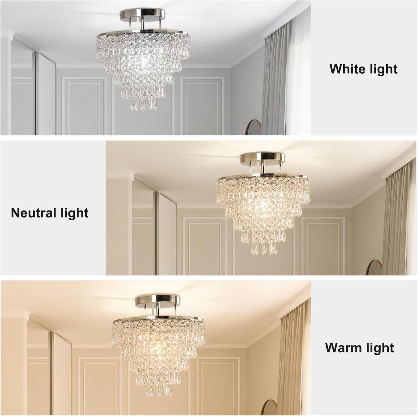 Lampadari & plafoniere: Kristall Deckenlampe Silber Deckenleuchte Kronleuchter NEU – Nuovo e nell'imballaggio originale da Wittenbach venduto da VELARO 5