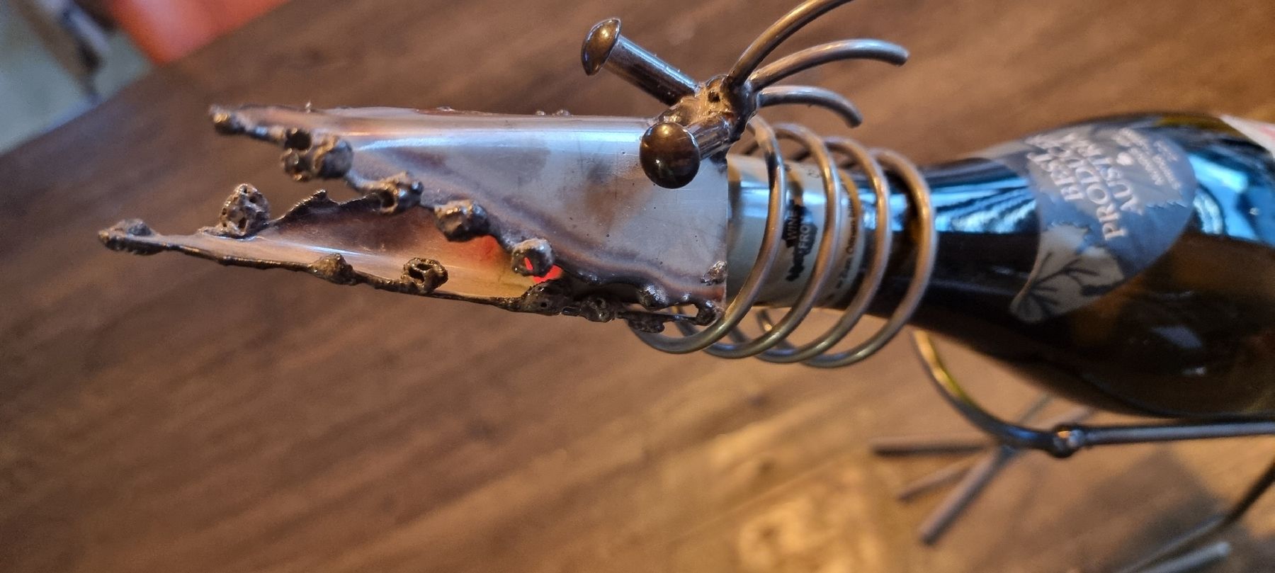 Alle Dekorationen: Witziger Flaschenhalter Vogel aus Metall - Handmade – Gebraucht aus Rombach von SYW 2