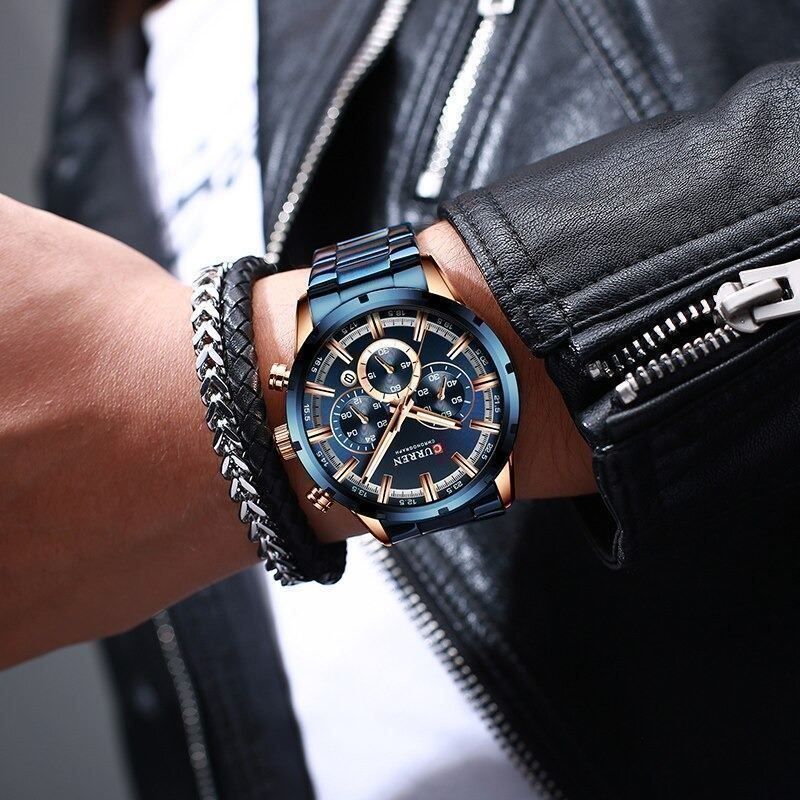 Orologi: ✅ Herren Quarzuhr Chronograph mit Datum – Nuovo e nell'imballaggio originale da Wittenbach venduto da ChinaSeidenstrasse 3
