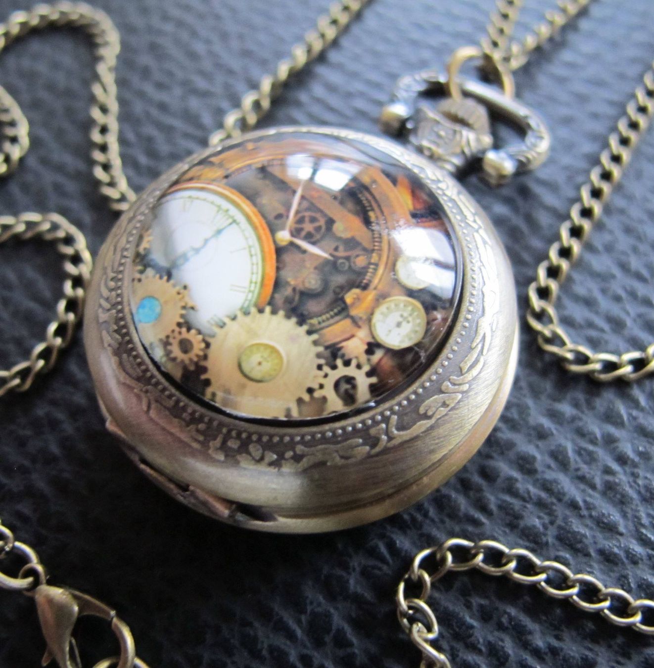 Orologi: Umhänge-Uhr / Umhängeuhr Steampunk – Nuovo (secondo la descrizione) da Schwanden GL venduto da UHRKNALL 1