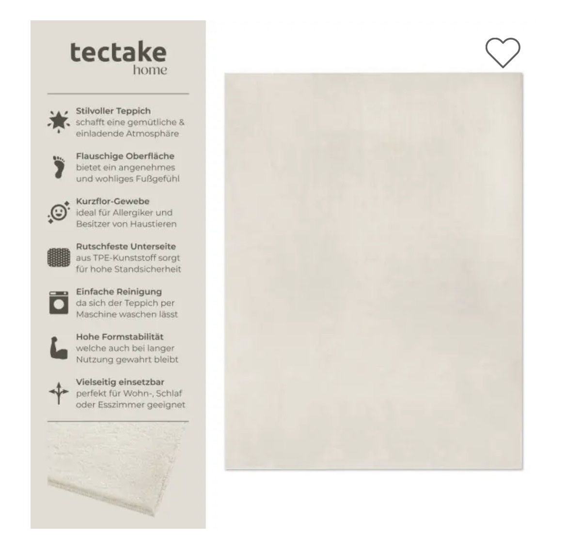 Teppiche: Tectake Kurzflorteppich Soft Zone 200x290cm – Neu (gemäss Beschreibung) aus Brunnadern von Koni95 4