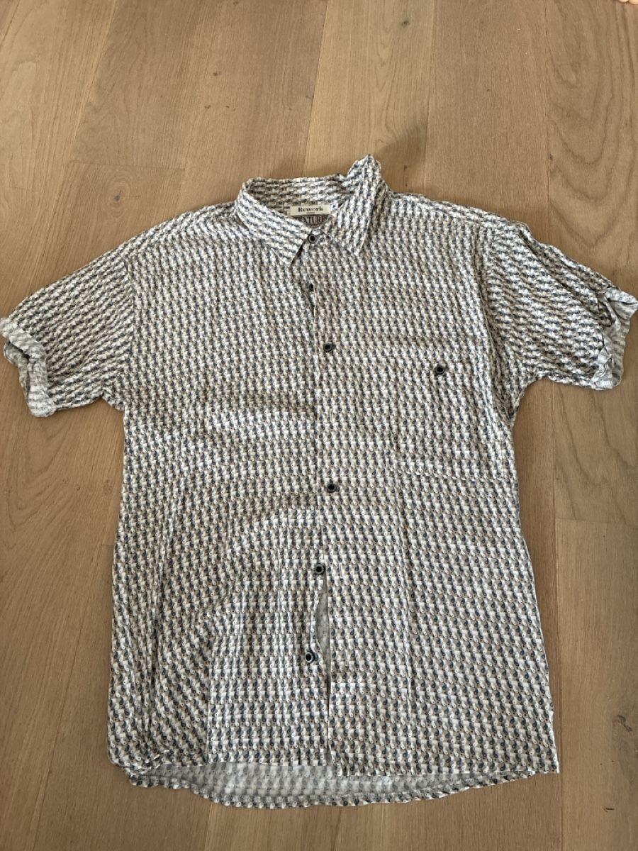Hemden: Rework Textures Shirt Short Sleeve Patterned Size M – Gebraucht aus Niederwil SG von leg_s6lw