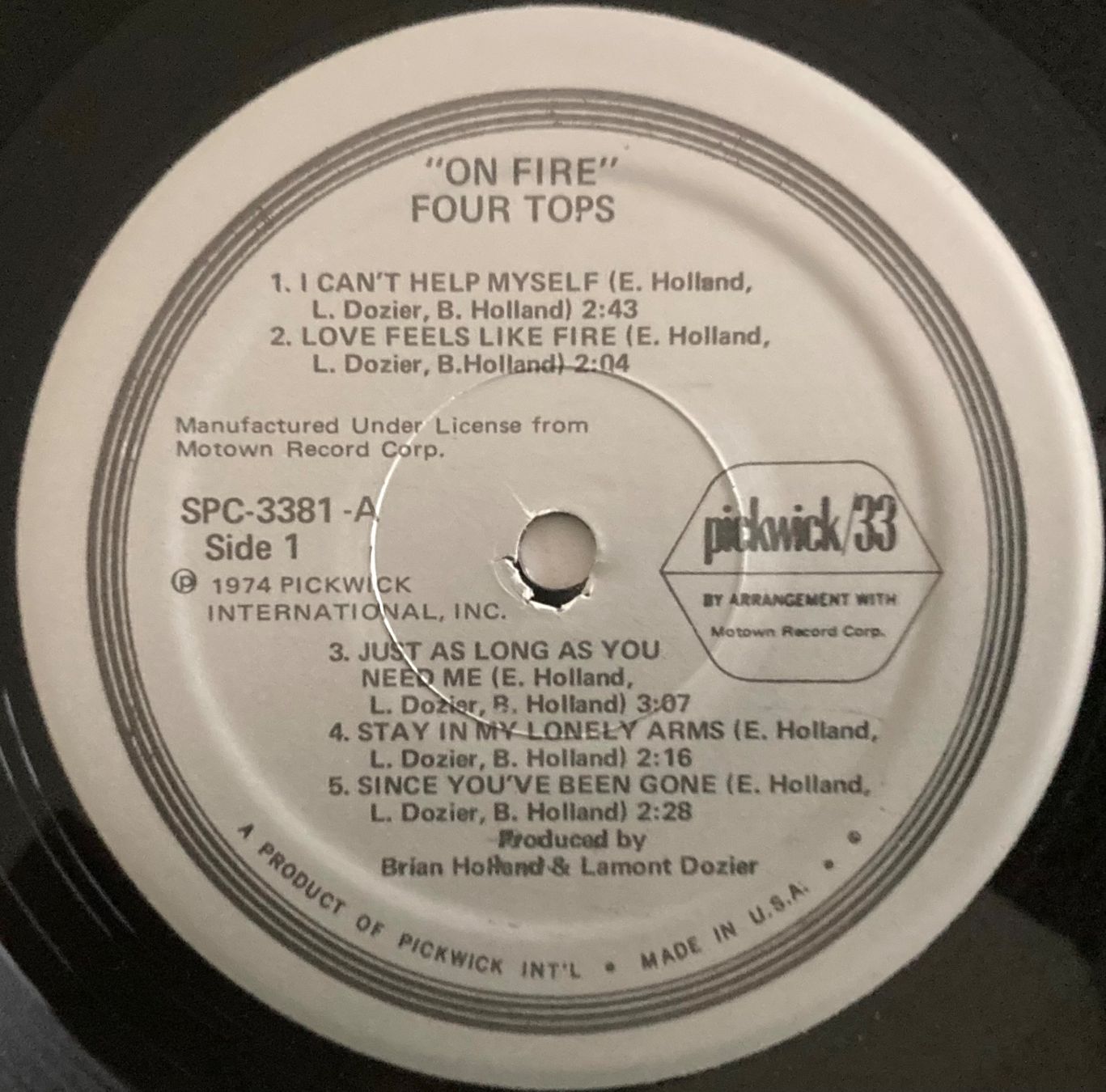Dischi in vinile: THE FOUR TOPS - I CAN'T HELP MYSELF – Usato da Poliez-Pittet venduto da Newtown-Records 2