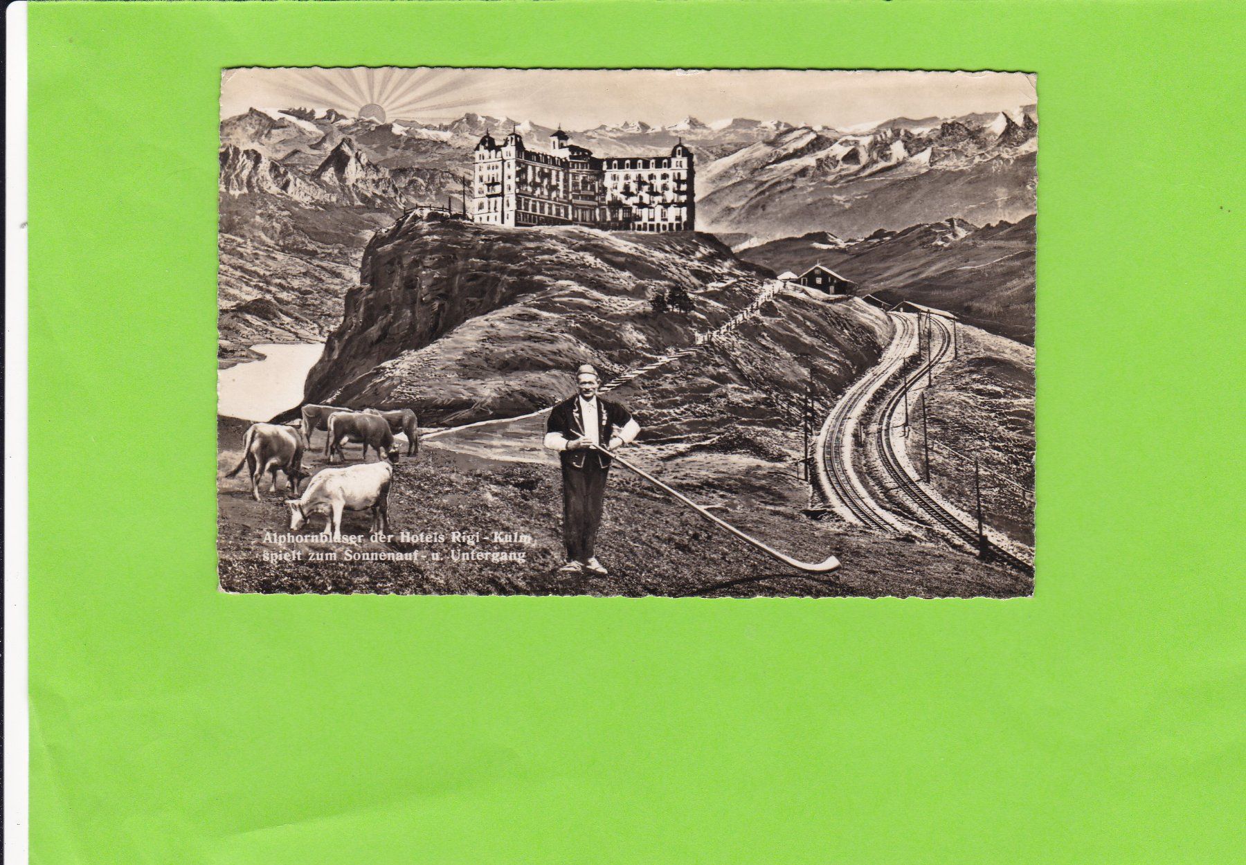Cartoline postali: Alphornbläser-Rigi-Hotels – Usato da St. Peterzell venduto da neckertal
