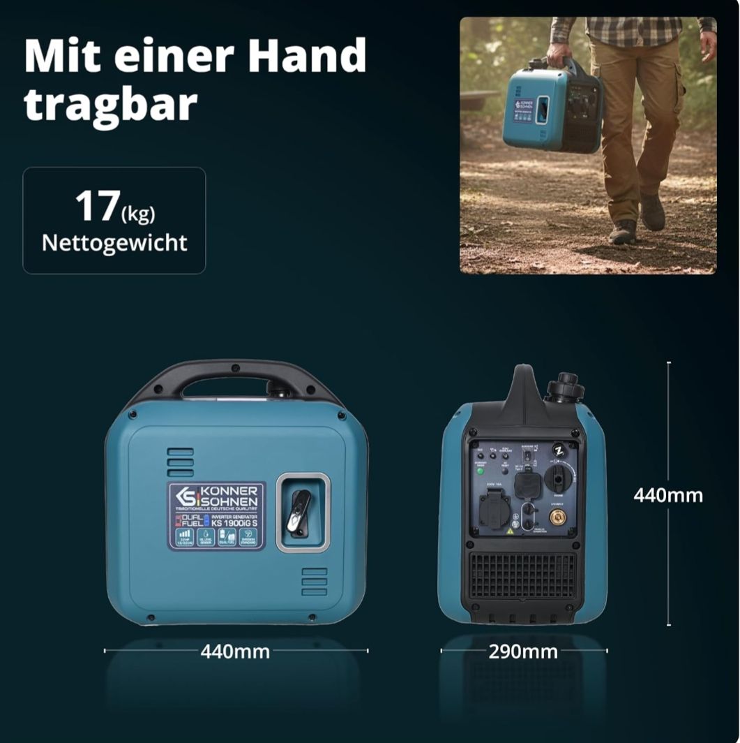 Stromgeneratoren: Stromgenerator 2000W, Dual Fuel Generator (LPG/Benzin), – Neu und originalverpackt aus Winterthur von SwissPrime 1