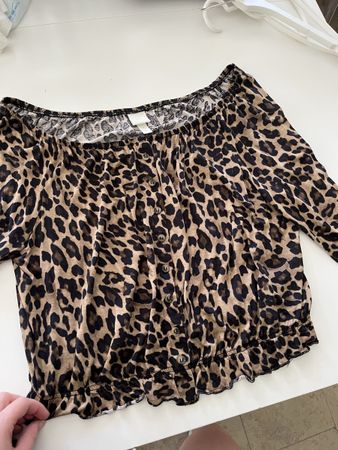 Trendiges Leoparden-Top von H&M Schultefrei Grösse M
