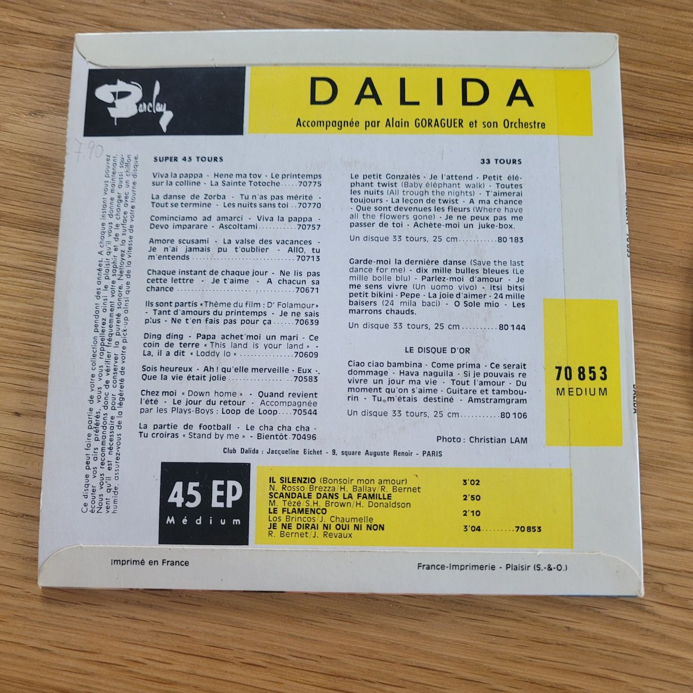 Schallplatten: Vinyle Dalida – Gebraucht aus Reconvilier von itzlittlerabbit 2