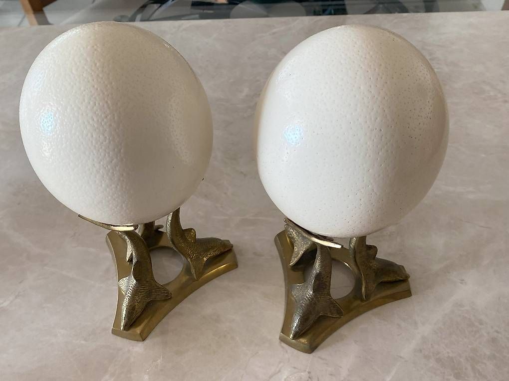 Tutte le decorazioni: Oeufs d'autruche sur support laiton – Usato da St-Blaise venduto da NSUTT1953 2