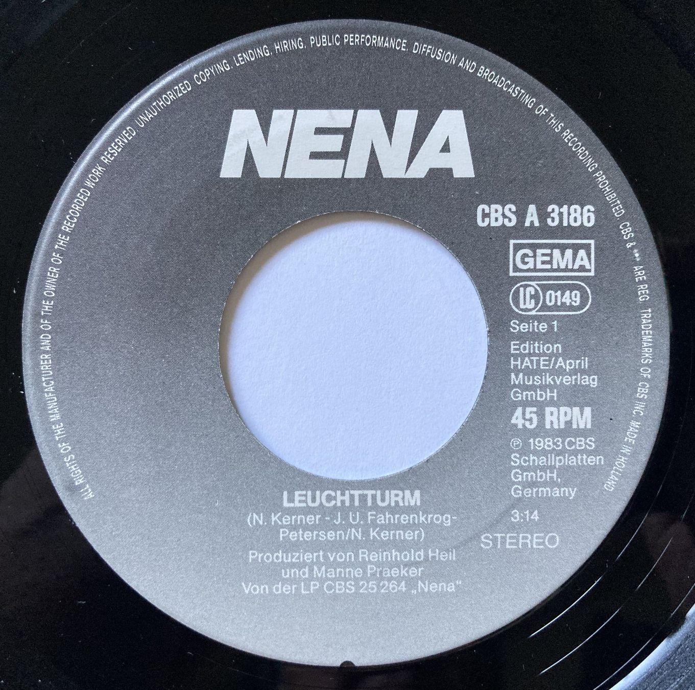 Vinyles: NENA - LEUCHTTURM – D'occasion à Bottens par hotter-than-hell 2