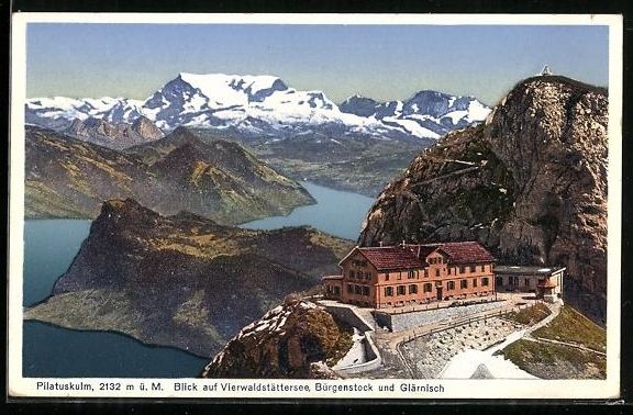 Cartoline postali: Pilatuskulm, Blick auf Vierwaldstätters – Usato da Berlin venduto da bartko-reher