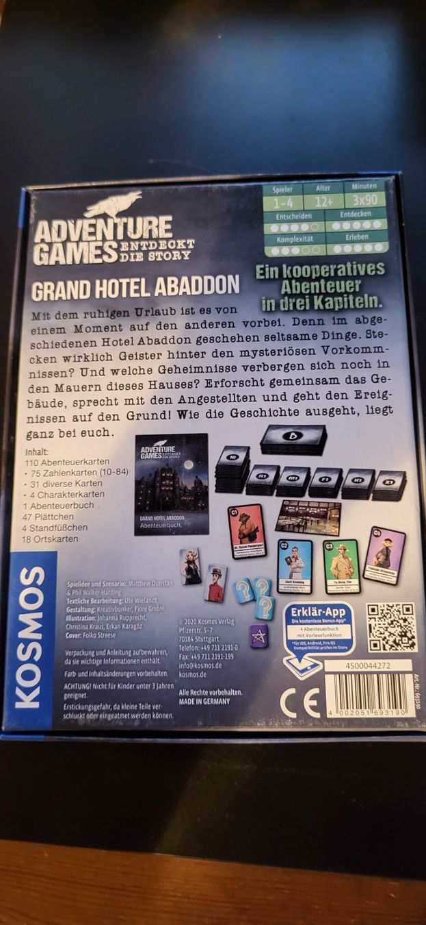 Spiele: Adventure Games: Grand Hotel Abaddon – Gebraucht aus Boppelsen von Firebird79 1