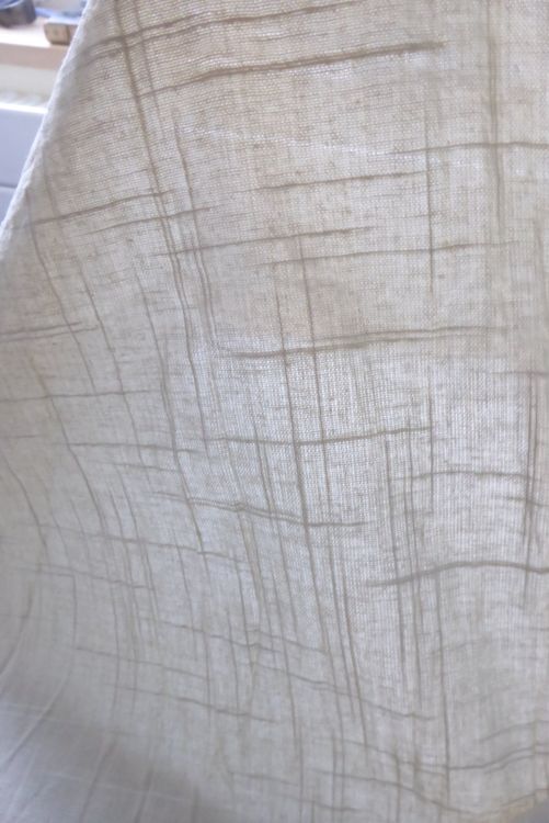 Vorhangstoff Baumwolle 110 x 180 cm - hellbeige, leinenoptik 3