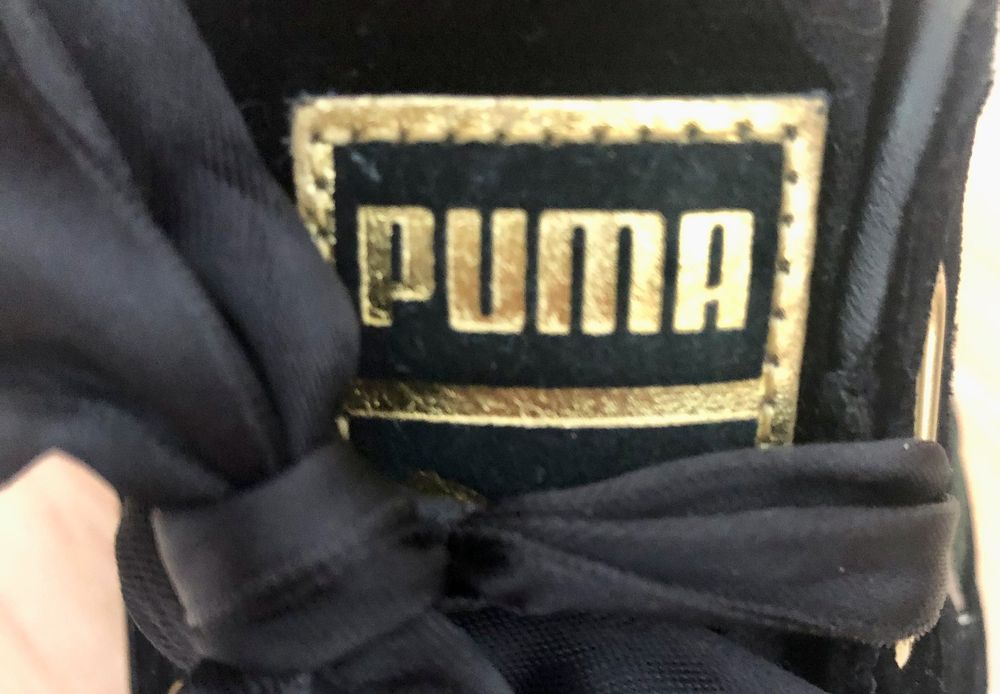 Wie neu PUMA Sneakers Turnschuhe 38 schwarz Blumen Sam Kaufen auf Ricardo