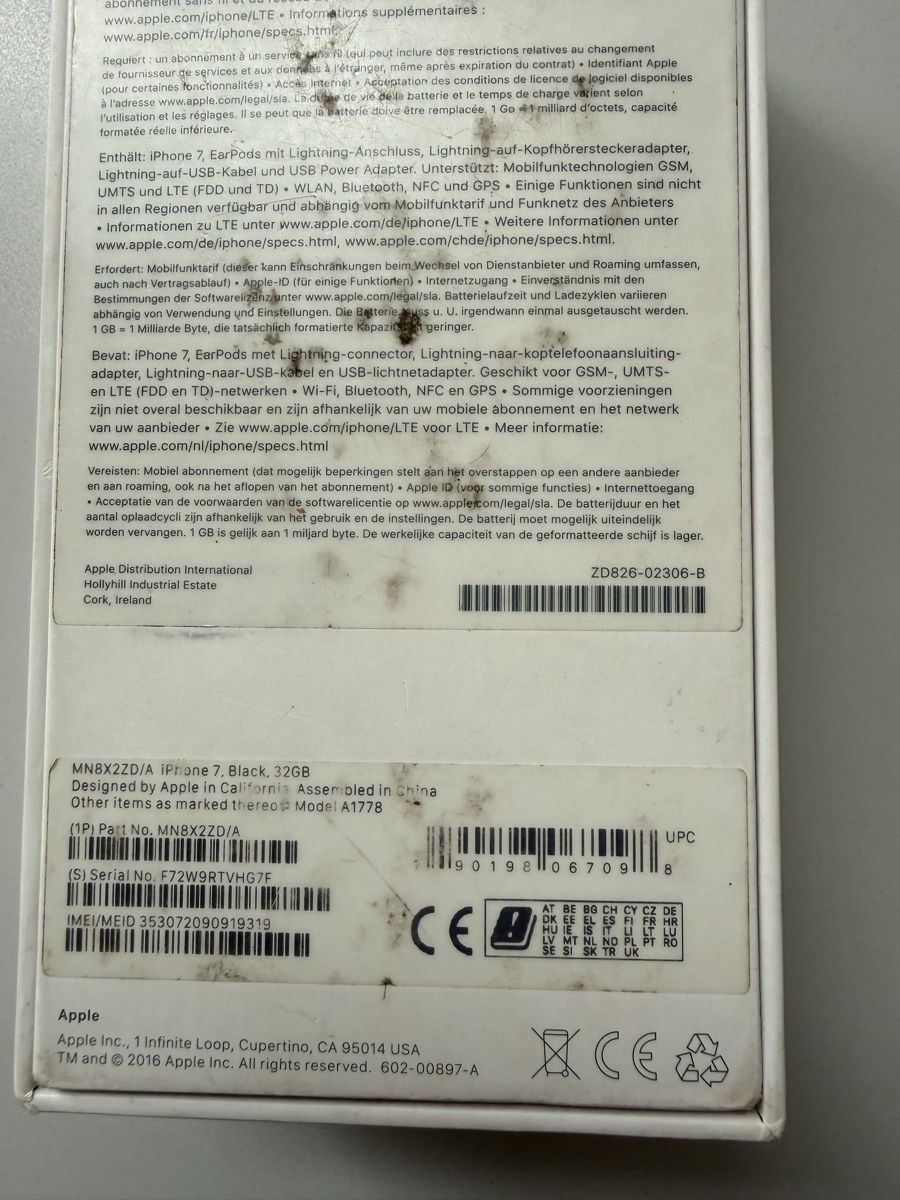 Apple Telefoni cellulari / Smartphones: iPhone 7 – Usato da Luzern venduto da per_mxf5 2
