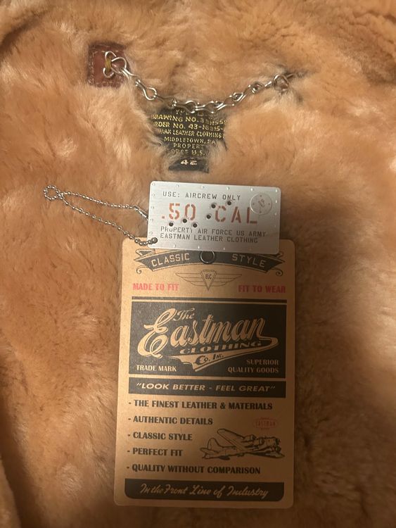 B3 Fliegerjacke, Eastman Leather, Grösse. 42 zu verkaufen (Gebraucht ...