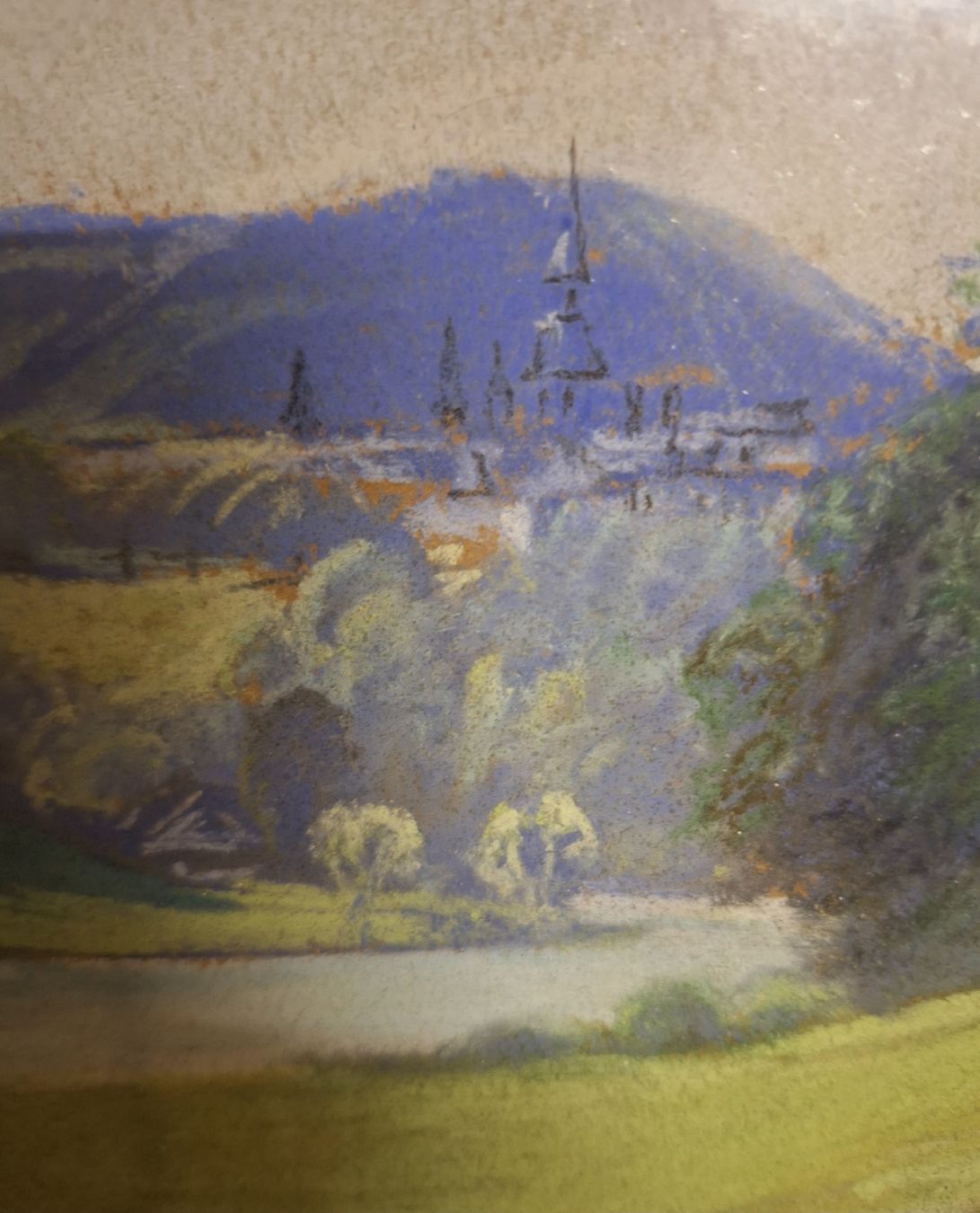 Gemälde: Gemälde Öl Landschaft von A.Haas. b. 1900 Schweizer – Gebraucht aus Fahrweid von SMILE.5 5