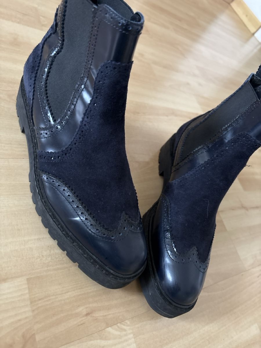 Kennel + Schmenger Damenschuhe: Dunkelblaue  Boots Kennel Schmenger – Gebraucht aus langenthal von rundholz7 5