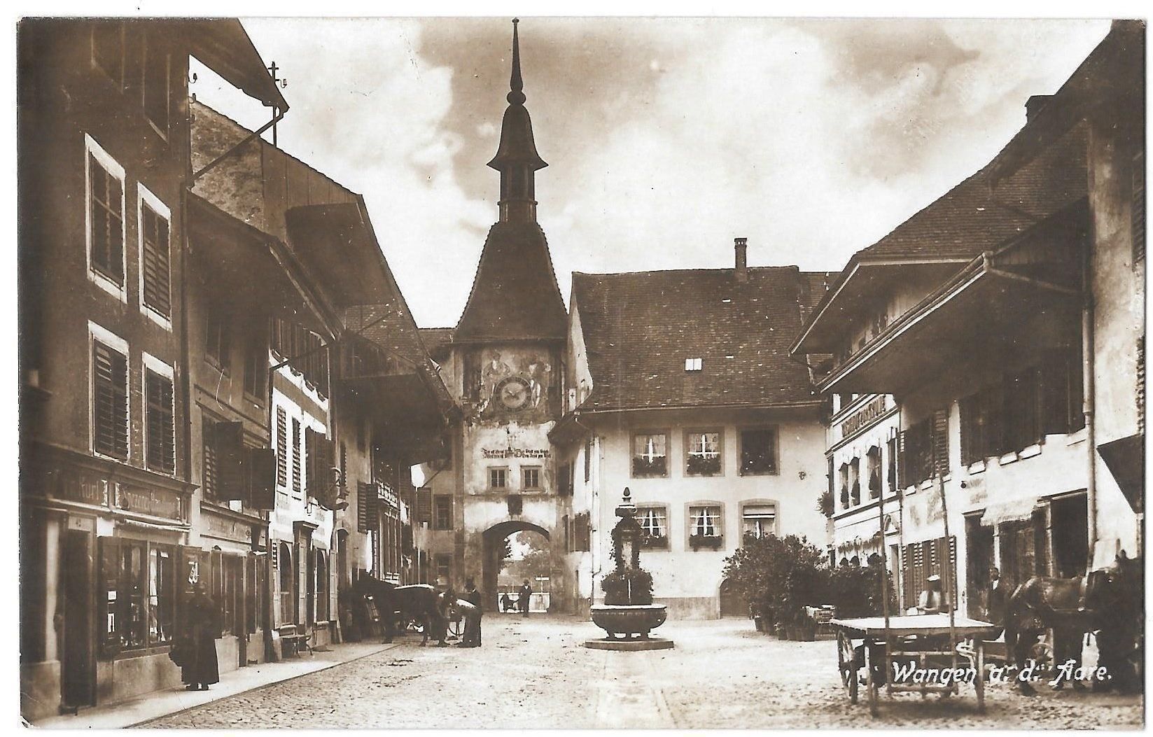 Cartoline postali: Wangen an der Aare Teilansicht – Usato da Olten venduto da clotaldi