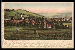 AK Grosshöchstetten, Emmenthal, Ortsansicht von der Feldflur