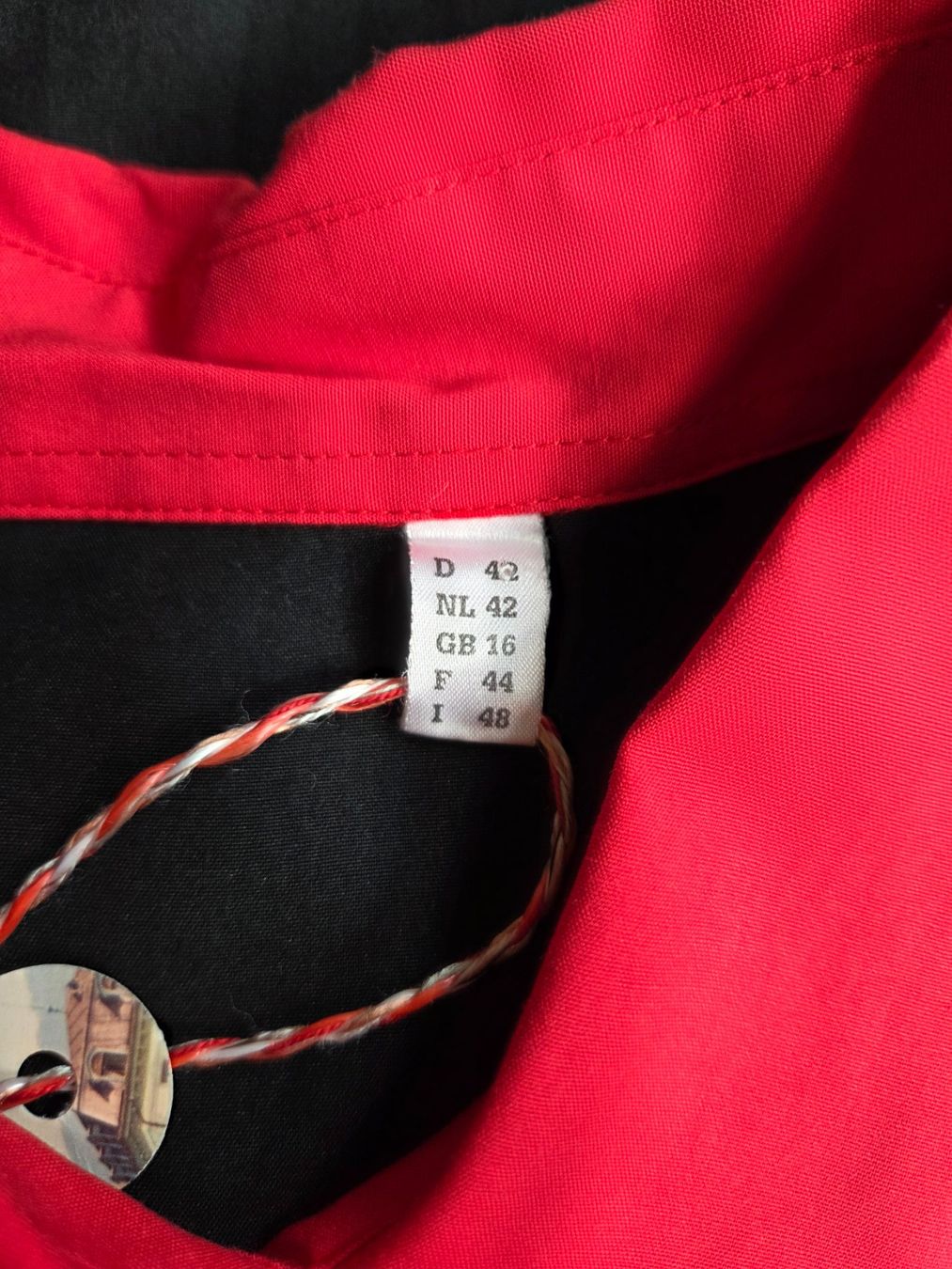 Camicette: 90er Bluse The Face schwarz rot 42 – Usato da Bern venduto da -Aniko- 5