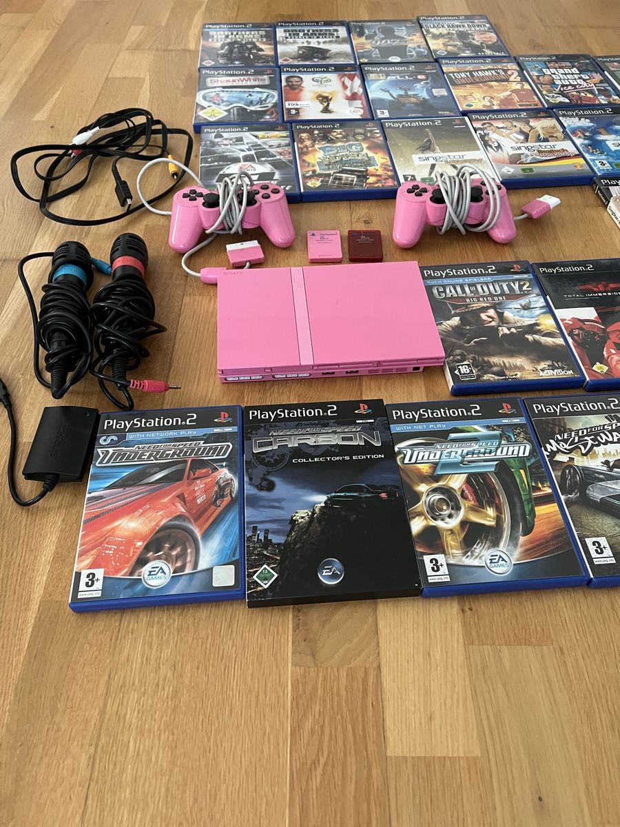 Sony Console: Playstation 2 Konsole pink mit 2 Controller + 29 Games! – Usato da Stäfa venduto da PatrickOO7 1