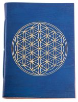 Schreibbuch blau - Lebensblume