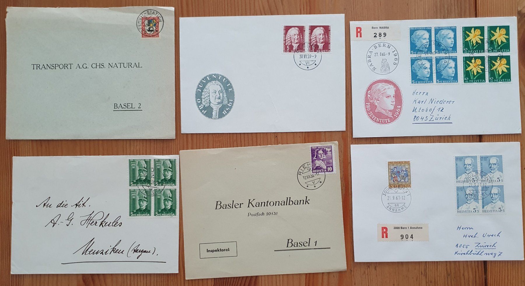 Tutti i francobolli: Pro Juventute: 40 verschiedene Briefe (2)  Siehe Scan – Usato da Dällikon venduto da Minita 6