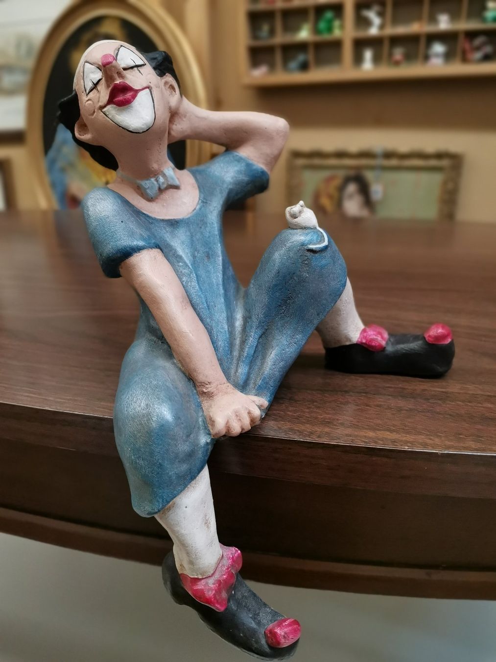 Sculture & Statue: Clown Achatit mit Maus Skulptur – Usato da Suhr venduto da Brocki-Suhr
