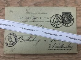 25.4.1898 alte PK Frankreich - Deutschland AK