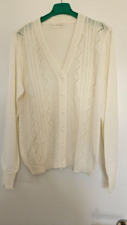 Giacchettino avorio Style&Mode tg.M acrilico-cotone