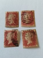 4mal One Penny Reds 1864 bis 1881 