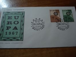 FDC 1967, Europamarke Griechenland, ungelaufen