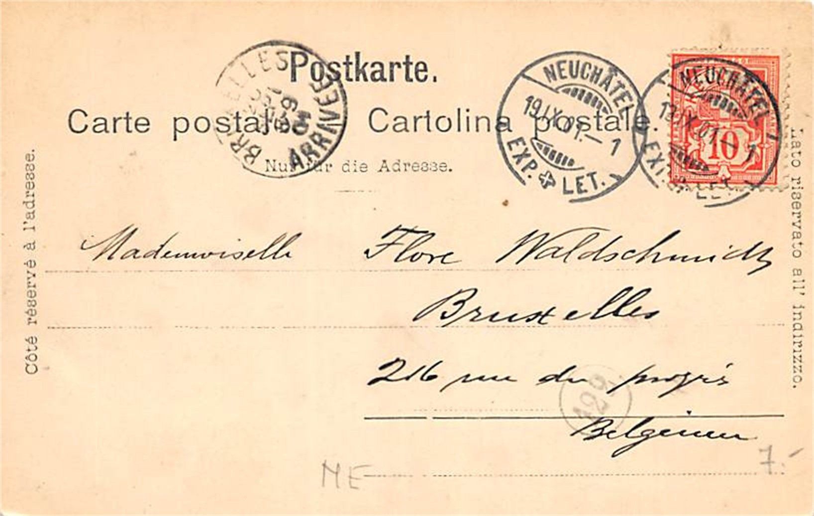Cartes postales: Neuchâtel, La Poste – D'occasion à Ottikon b.Kemptth. par Neptun1974 1