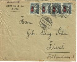 Brief Seiler Basel 1921 - 4x Tellknabe