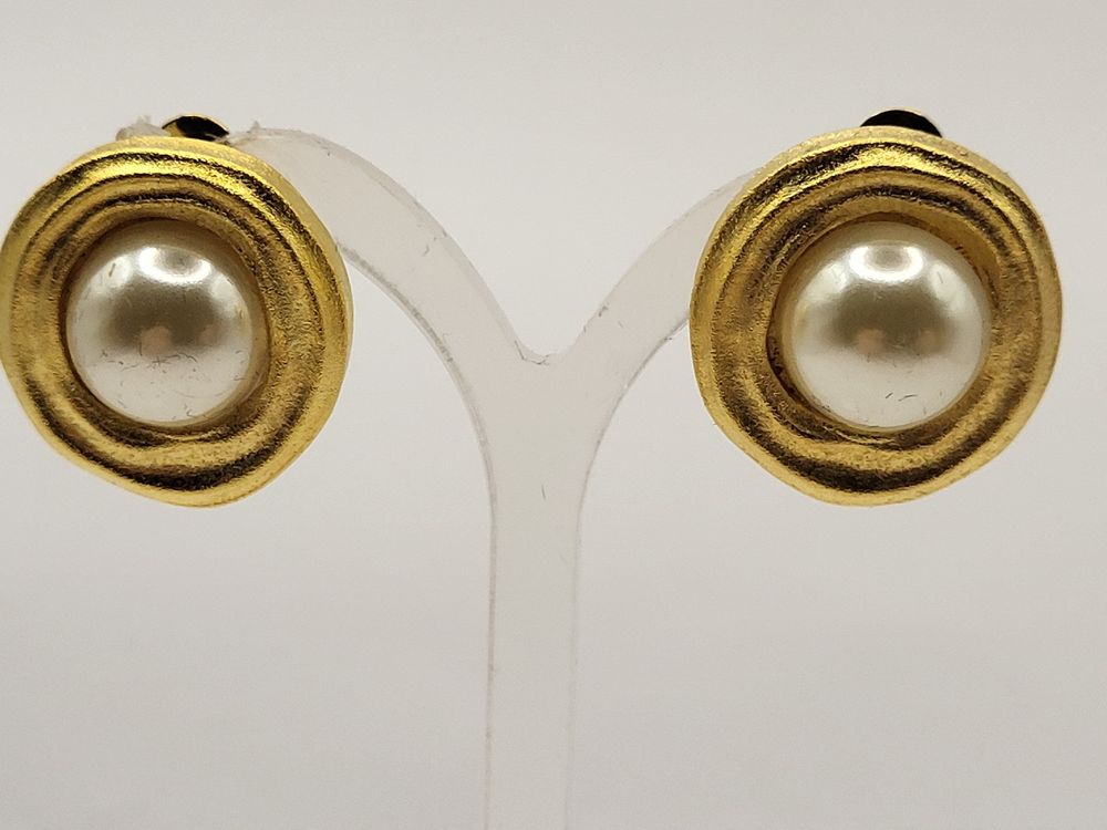 Boucles D'oreilles Vintage Véronique Cheranich Haute Couture - Occasion, Fabriqué En France