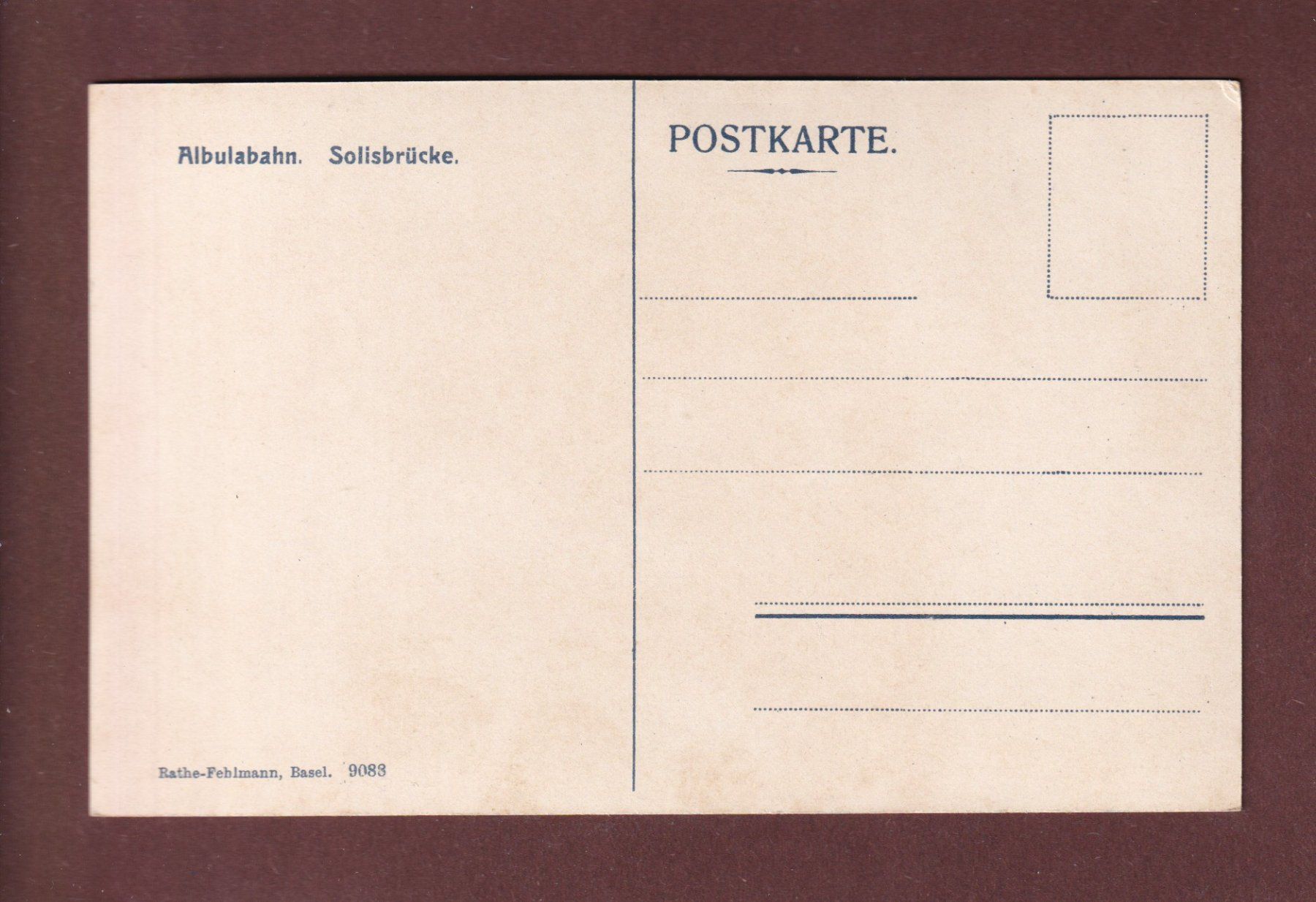 Cartes postales: Albulabahn - SOLISBRÜCKE – D'occasion à Pully par nicecards-shop 1