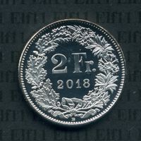 CHF___2.00 2018 stgl * nigelnagelneu! 2 Franken