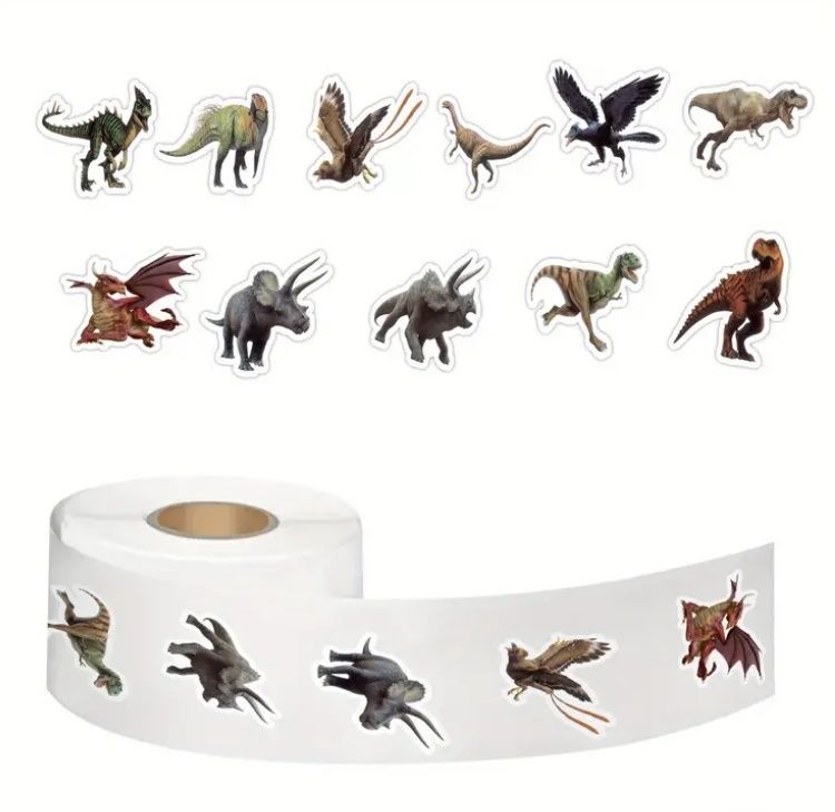 Sticker: Kleberolle mit 550 Dinosaurier Kleber -  neu!!! – Nuovo e nell'imballaggio originale da Bremgarten AG venduto da Eurotiz 1