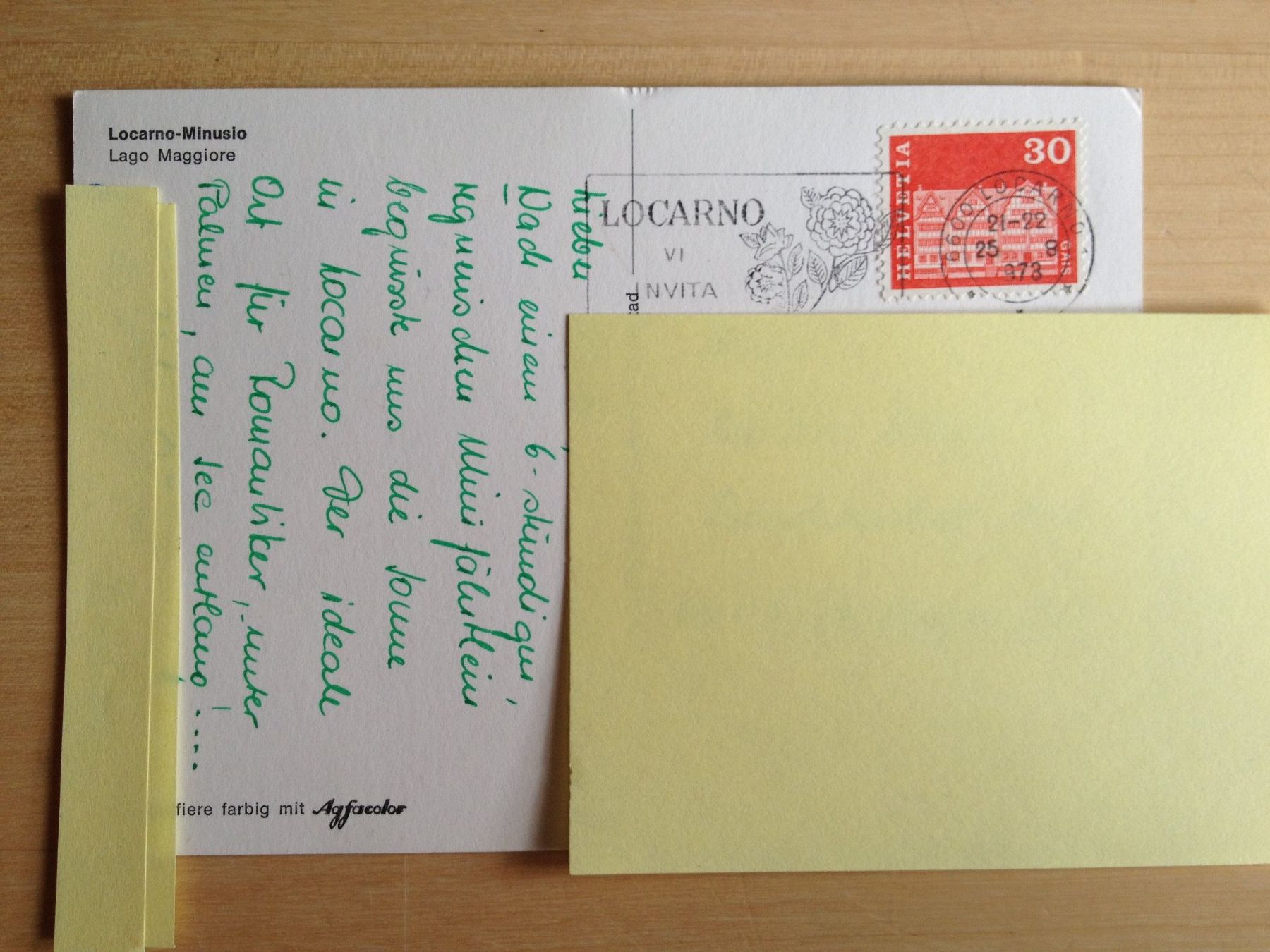 Cartoline postali: AK Locarno-Minusio TI (1973) – Usato da deitingen venduto da popcorn02 1