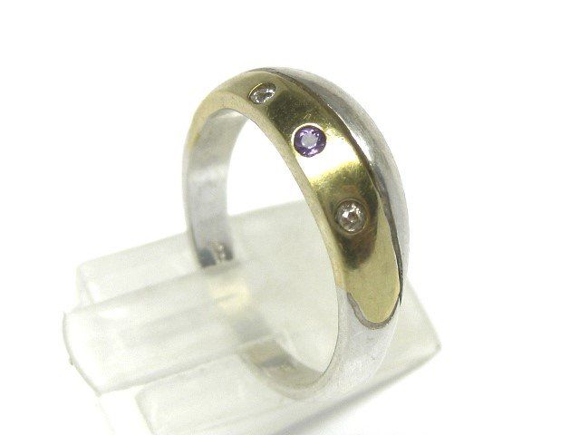 Anelli: Ring Silber 925 teilvergoldet Amethyst Gr. 60 – Usato da Ermatingen venduto da Decovin 4
