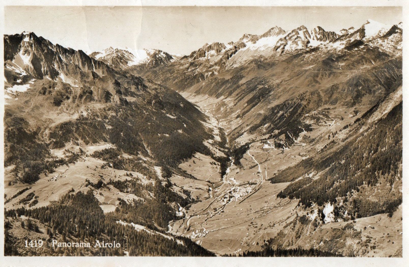 Ansichtskarten: Panorama Airolo – Gebraucht aus Melano von pisonsdro
