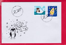 2021, FDC, SATZ, SONDERMARKEN TIERBOTEN, EULE, FUCHS,