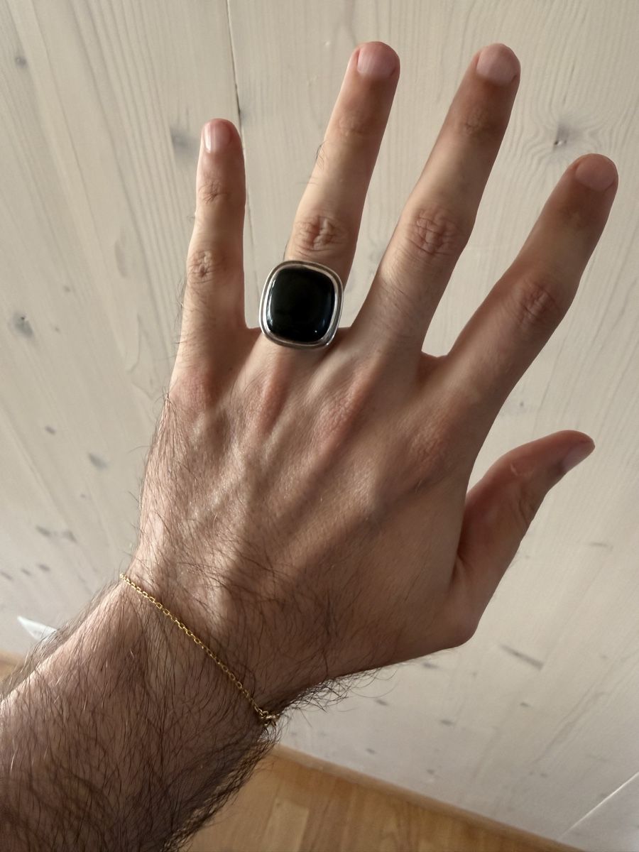 Anelli: Silberring mit Regenbogen-Obsidian – Nuovo (secondo la descrizione) da Knonau venduto da Danyboy30