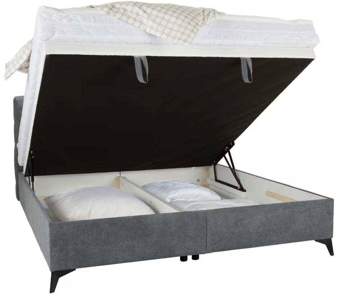 Betten: Boxbett, grau, 160x200 cm mit Stauraum – Gebraucht aus Buchs ZH von Stella2903 1